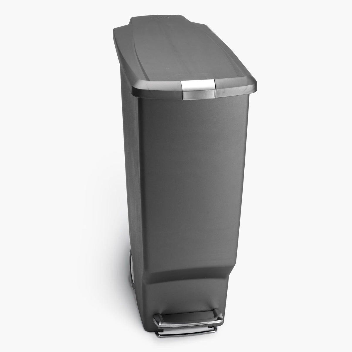 Black Plastic Slim Kitchen Step Trash Can T1091
