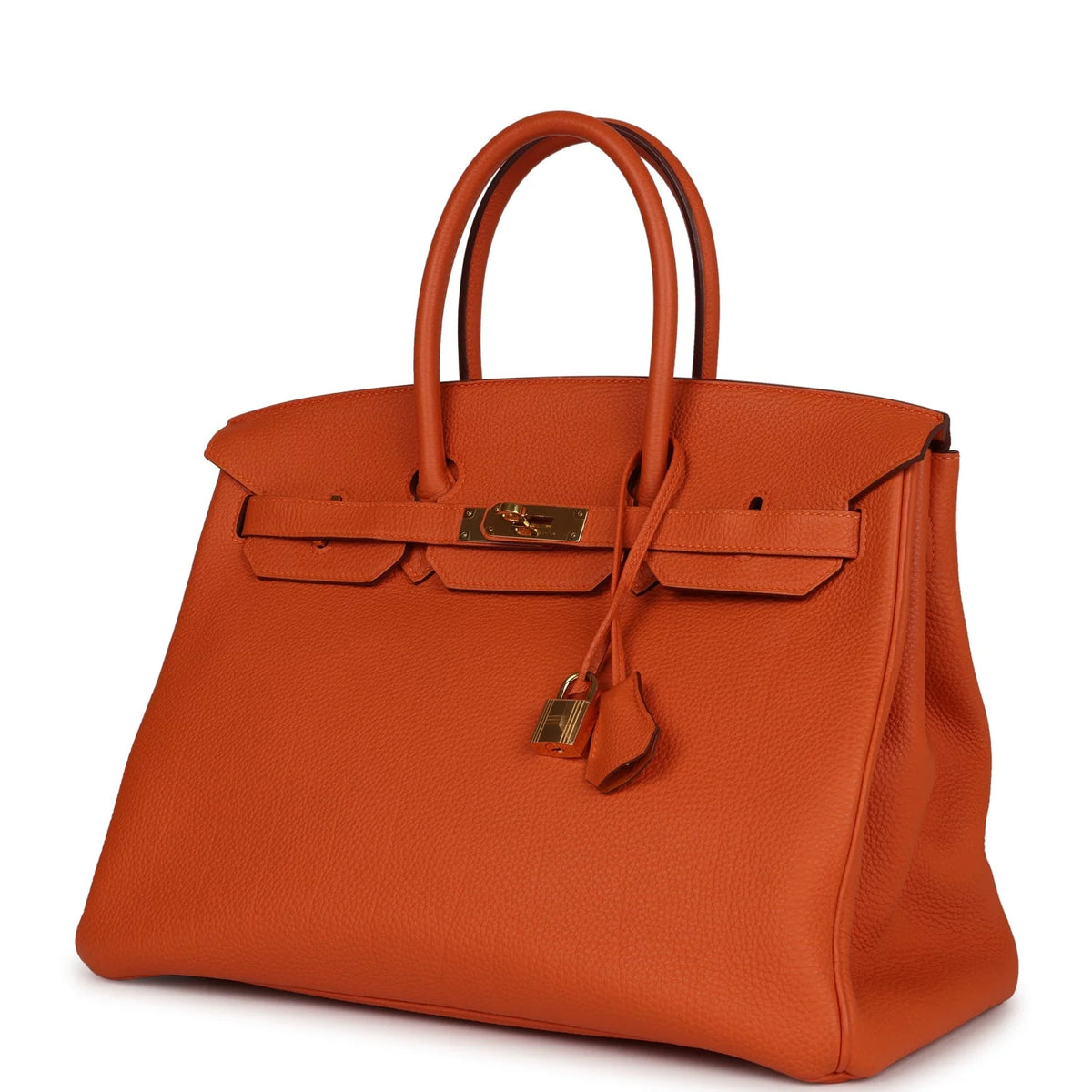 Pre-owned Orange Clemence Leather Handbag R452671