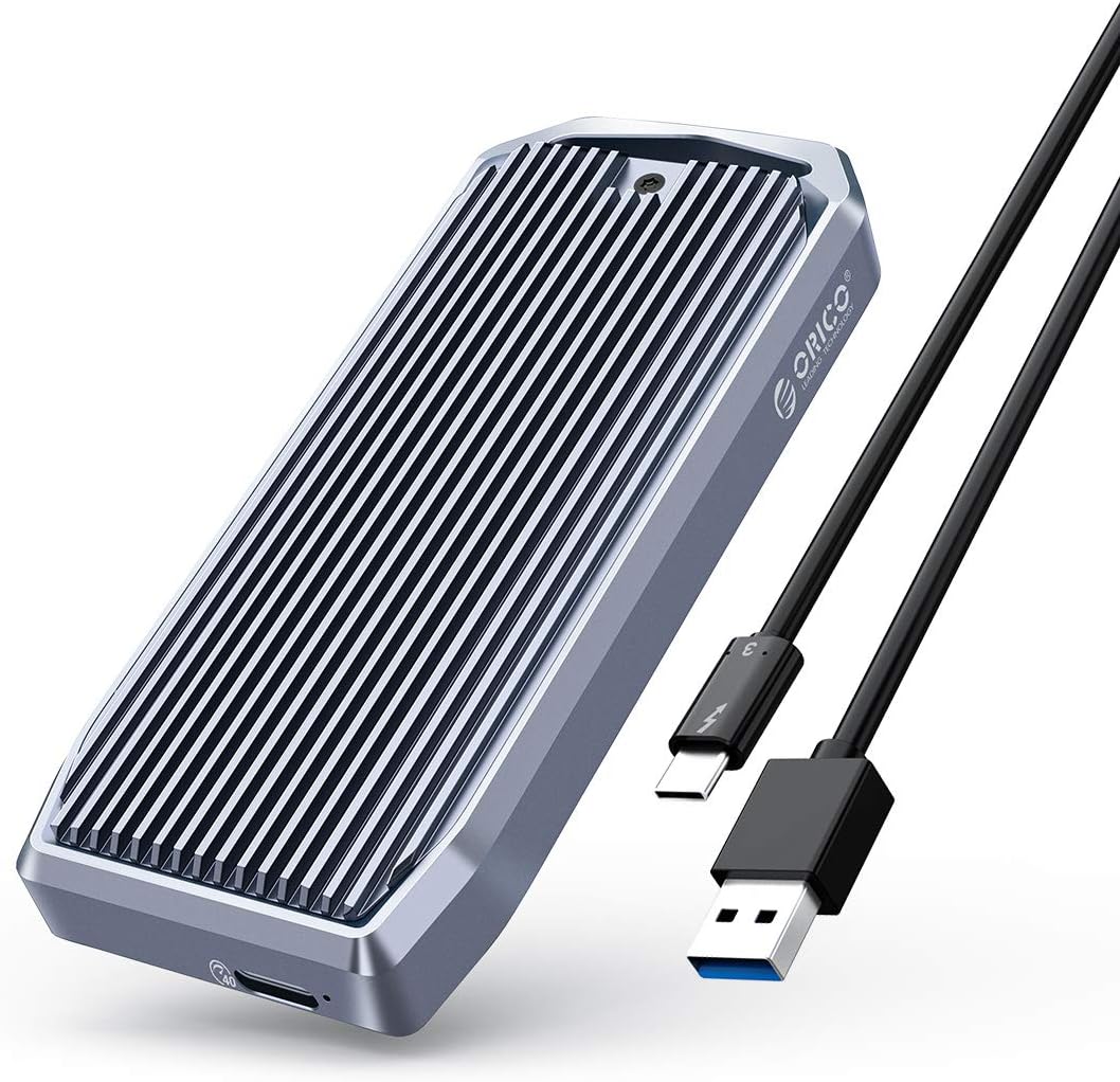 M.2 Enclosure for NVMe SSD, USB4.0 40Gbps Type-C Aluminum External SSD Case N804