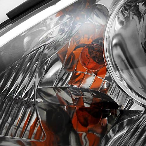 Chrome Halogen Headlights Driver Left + Passenger Right Side Replacement Pair Set T106