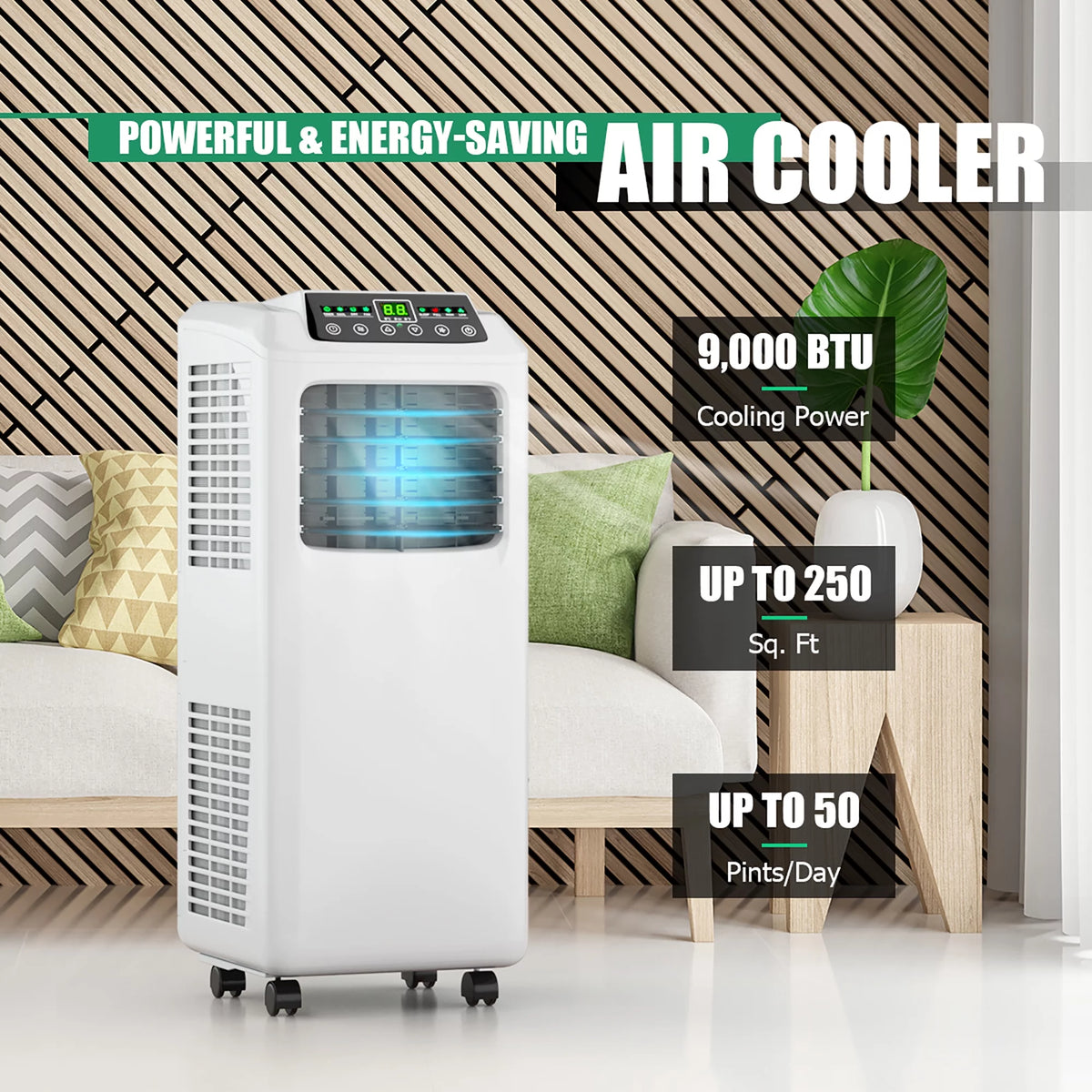 5500 BTU 3-in-1 Portable Air Conditioner with Dehumidifier and Window Kit N22186