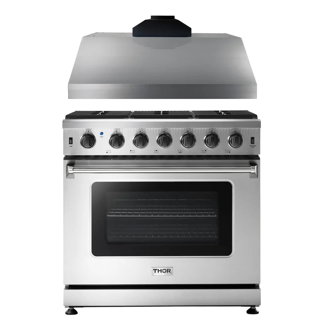 36 Propane Gas Range and Range Hood A2780