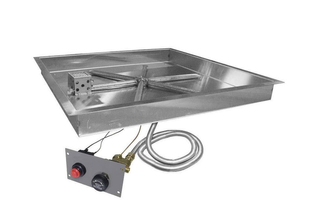 26x22 SS Square Gas Fire Pit Insert G27540