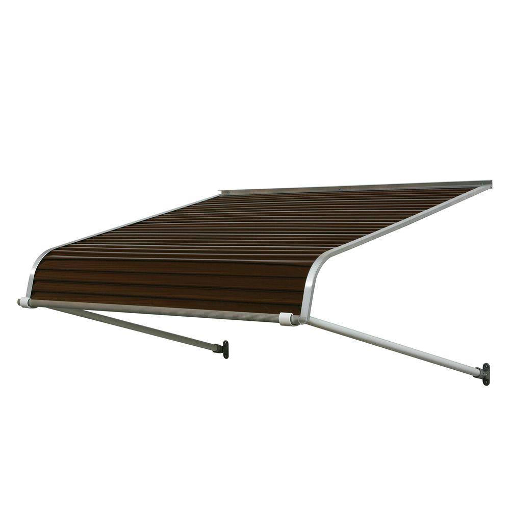 Brown Solid Open Slope Door Fixed Awning Z204569