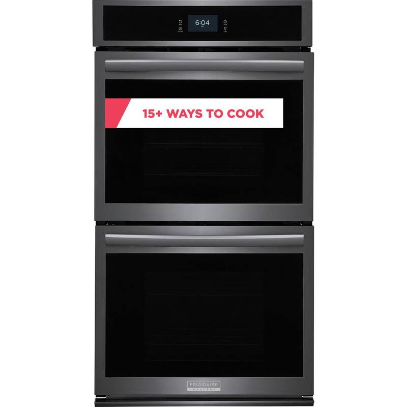 27 in. Double Electric Built-In Wall Oven with Total Convection in Black Stainless Steel R146